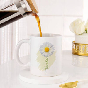 Floral Charm Personalized Ceramic Mug
