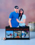 Customized Couple Photo Table Top | 4 Photo MDF Anniversary Gift Stand