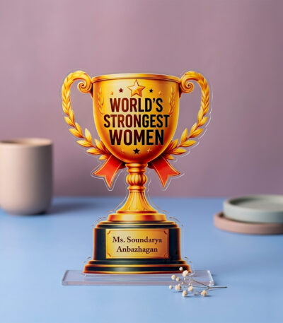 Personalized Acrylic Trophy | Custom UV Printed Award Trophy