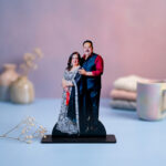 Customized MDF couple cutout table top photo standee with premium double layer finish