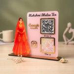 Customized acrylic professional QR standy with Google review and Instagram QR codes