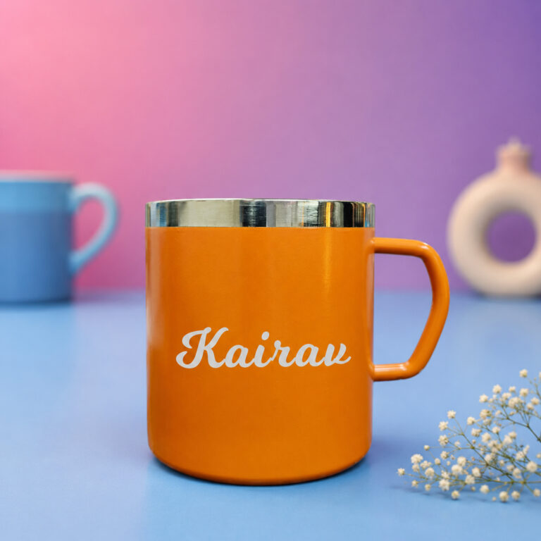 Personalized Stainless Steel Mug | Double Wall Name Mug 250ml