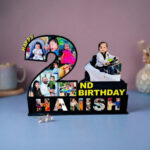 Personalized Birthday Number Photo Frame | Custom Age Birthday Table Top