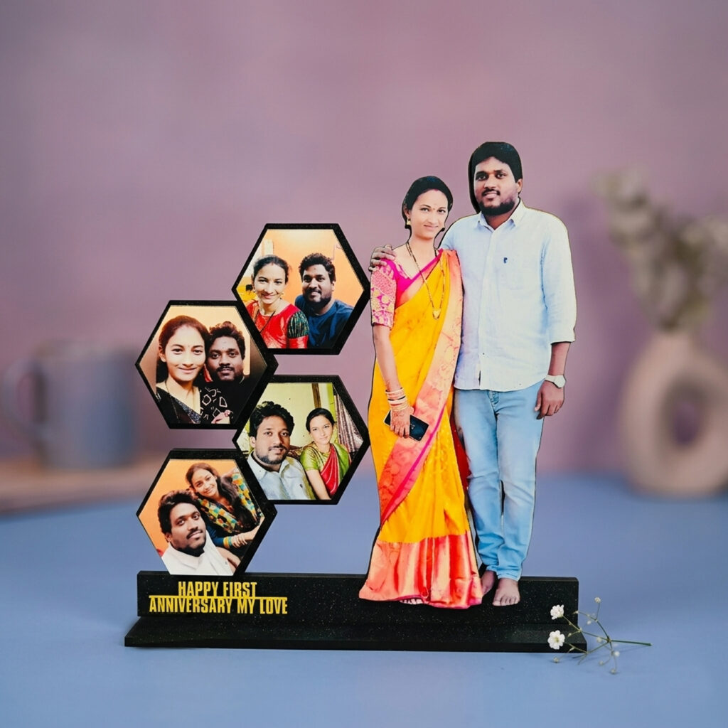 Personalized MDF Photo Table Top Custom Birthday Anniversary Gift Stand