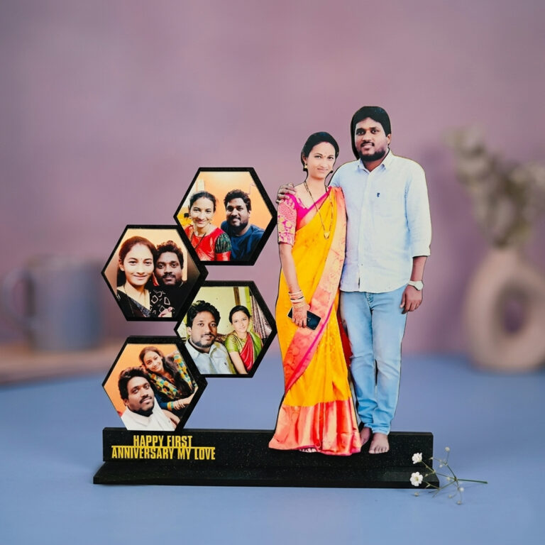 Personalized MDF Photo Table Top Custom Birthday Anniversary Gift Stand