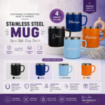 Personalized Stainless Steel Mug | Double Wall Name Mug 250ml
