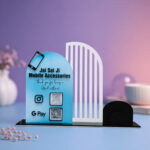 QR Stand with Visiting Card Holder 1297
