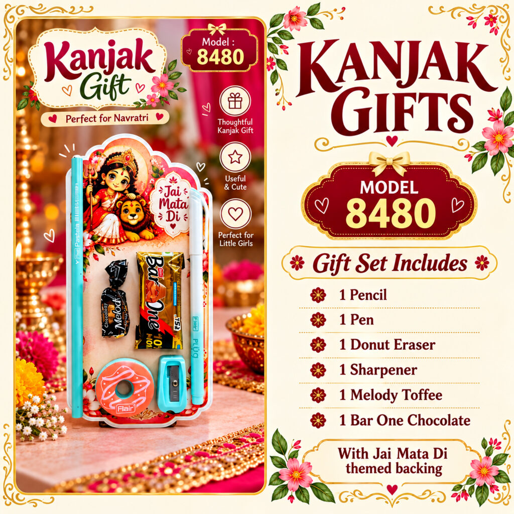 Kanjak Return Gift Stationery & Chocolate Set | Model 8480