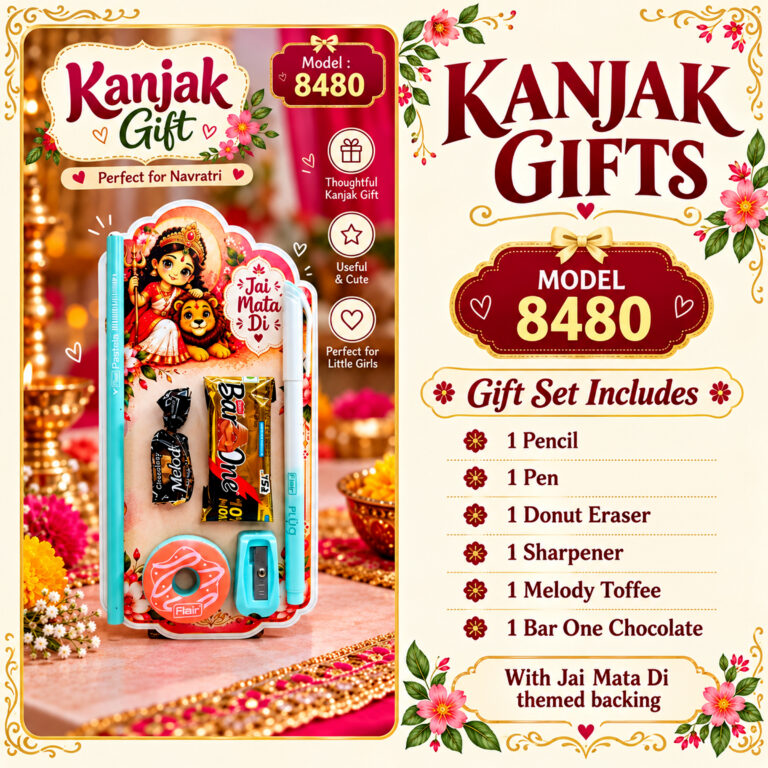 Kanjak Return Gift Stationery & Chocolate Set | Model 8480