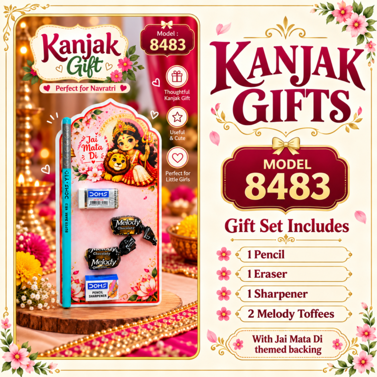 Kanjak Return Gift with Stationery & Toffees | Model 8483