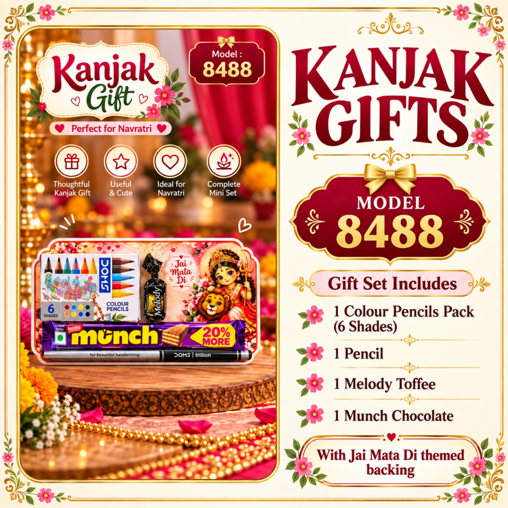 Kanjak Return Gift Colour Pencils & Chocolate | Model 8488